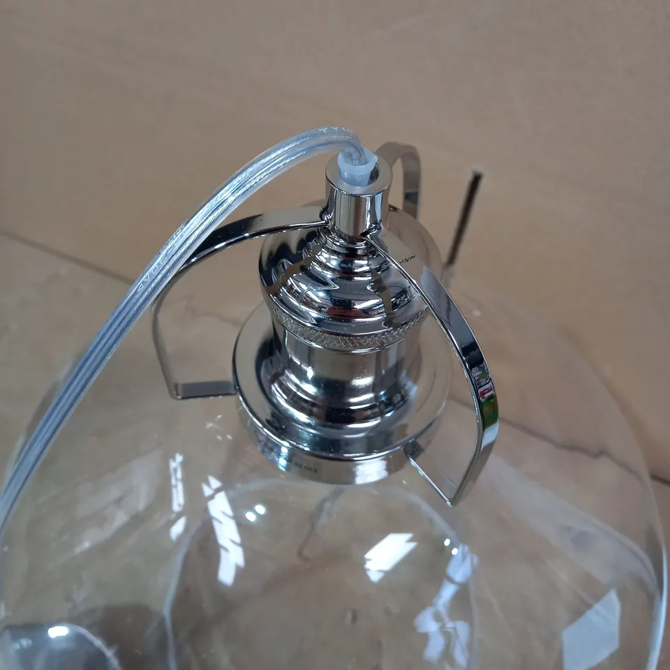 LAURA ASHLEY CEILING LIGHT WITH CLEAR GLASS SHADE 