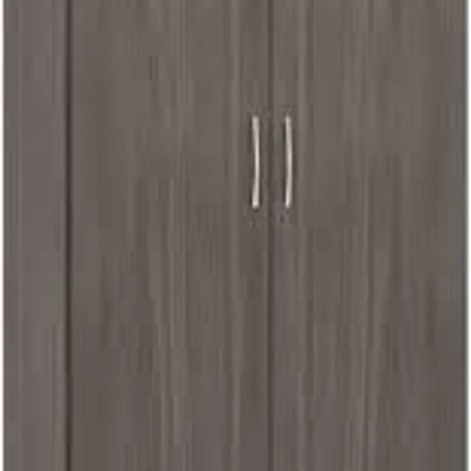 BOXED NEVADA 2 DOOR WARDROBE IN BLACK WOOD GRAIN- BOX 1/ 2 ONLY , NO BOX 2 