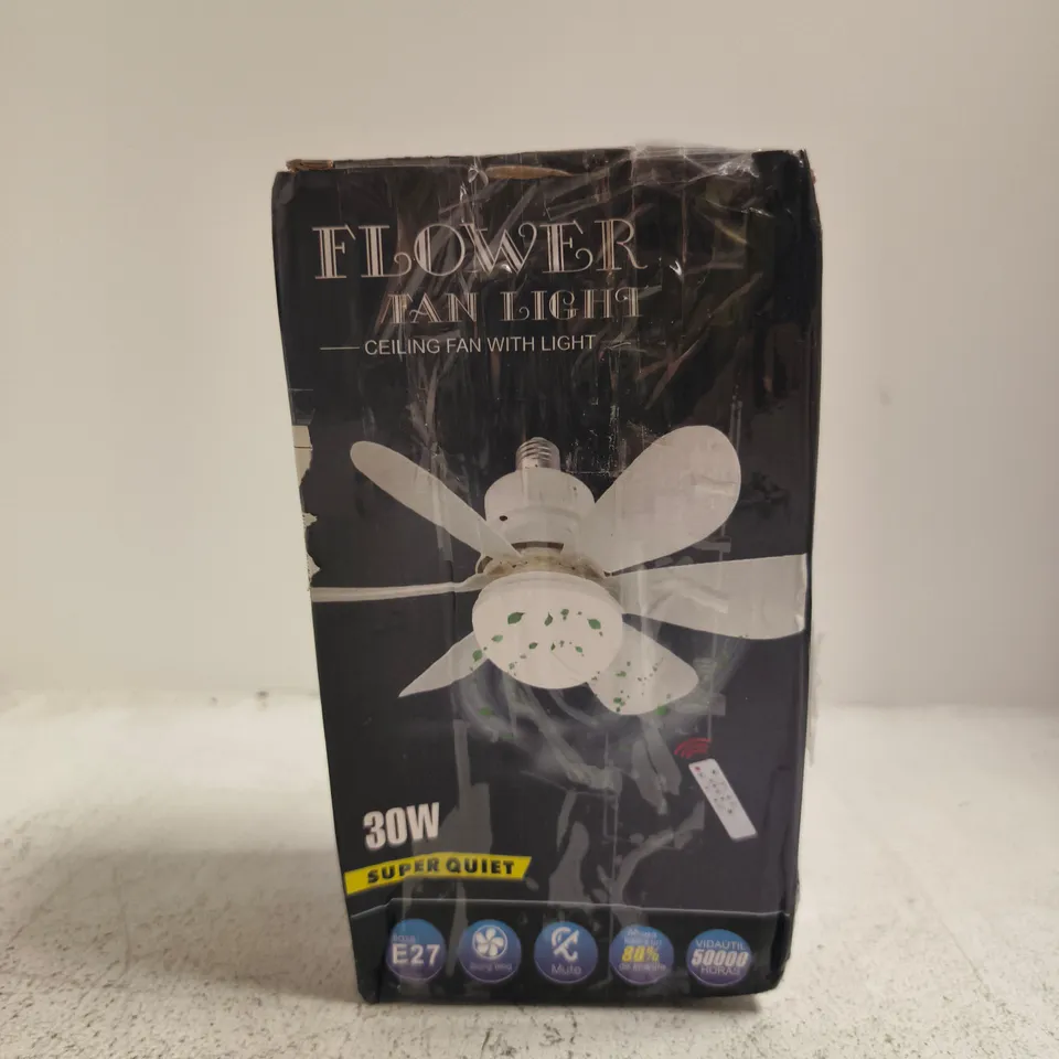 BOXED FLOWER FAN LIGHT - CEILING LIGHT WITH FAN