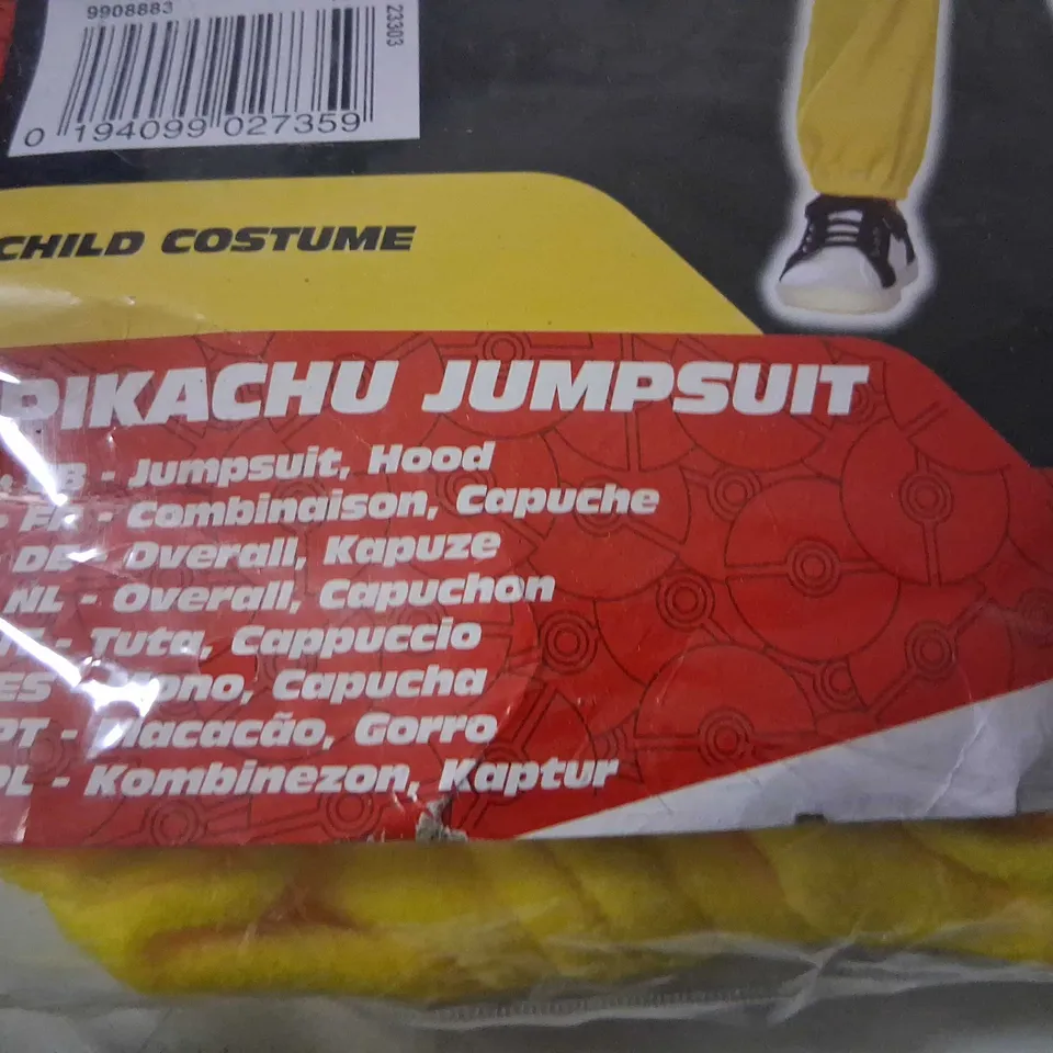 PIKACHU JUMPSUIT CHILD COSTUME – 4/6 YEARS (110 CM) – AMSCAN