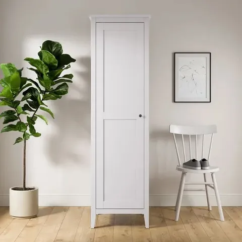 BOXED DUNELM LYNTON SELF ASSEMBLY SINGLE WARDROBE WHITE