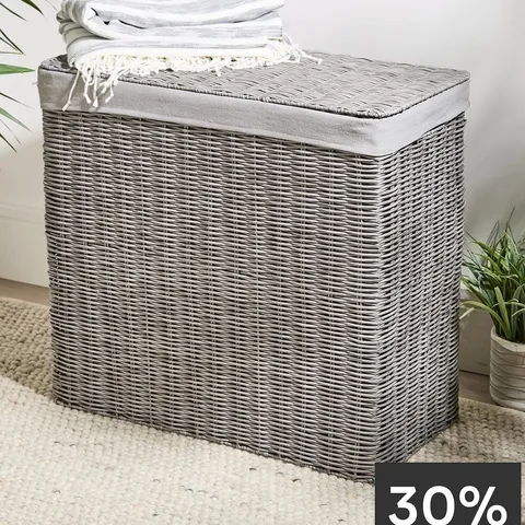 RATTAN LAUNDRY SORTER 