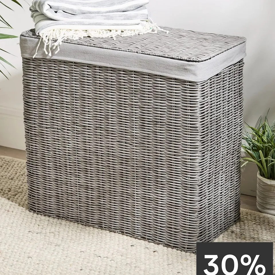 RATTAN LAUNDRY SORTER 