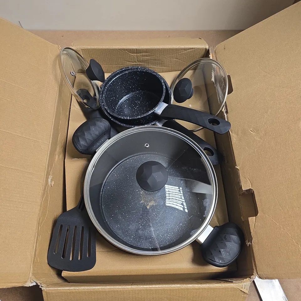 BLISS & BEYOND 12-PIECE FORGED CARBON STEEL COOKWARE SET – BOXED