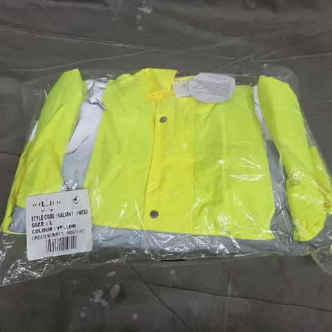 BAGGED BLACK KNIGHT VALIANT HIGH VISIBILITY BOMBER JACKET IN YELLOW - LARGE