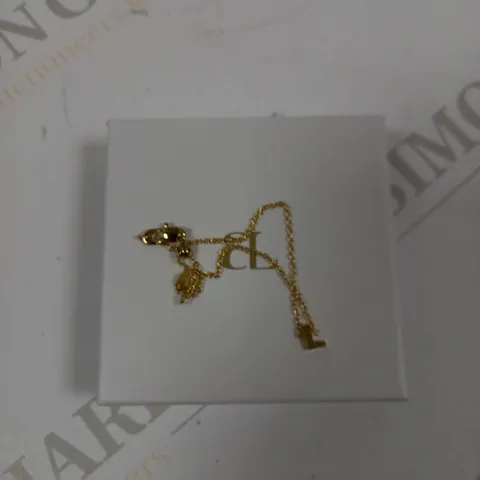 ABBOTT LYON PERSONALISED 'L' GOLD CHAIN BRACELET
