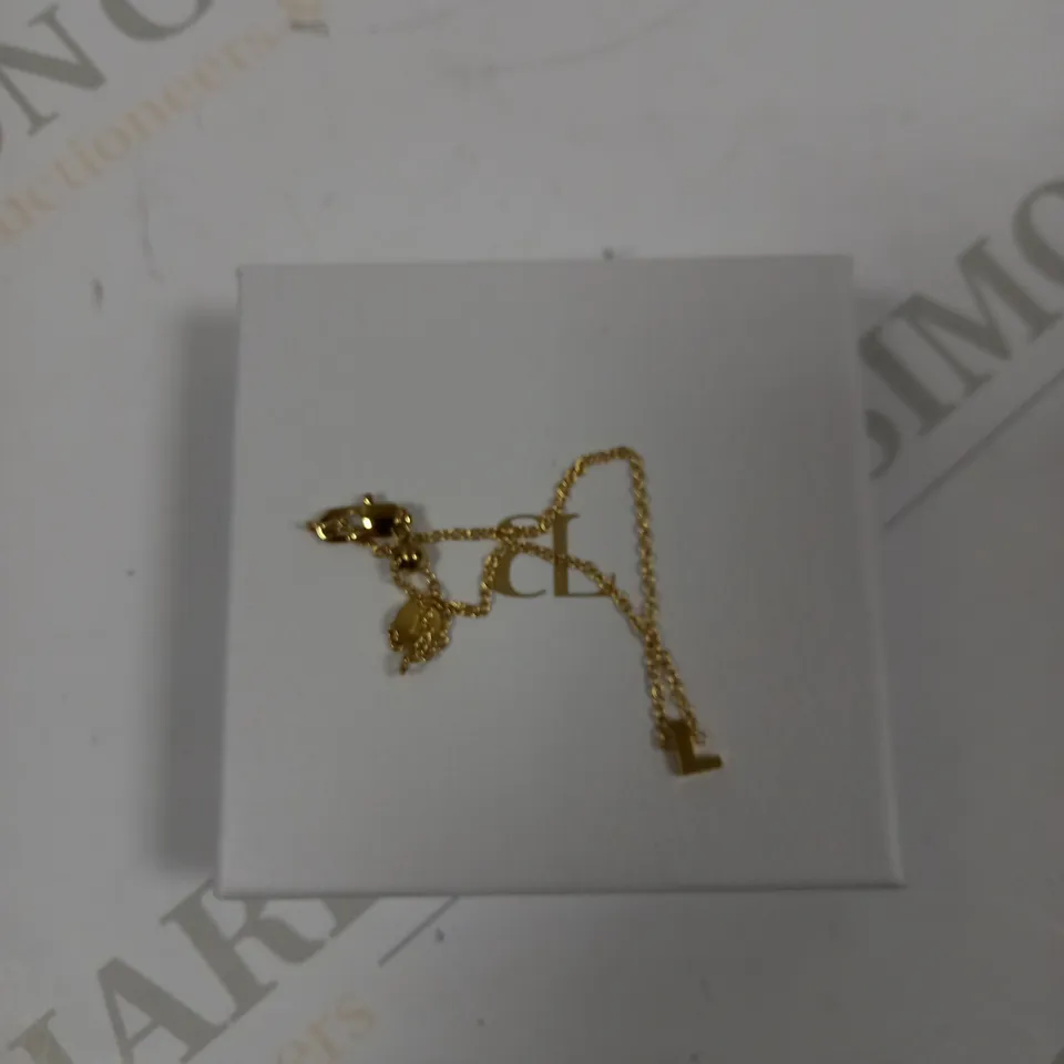 ABBOTT LYON PERSONALISED 'L' GOLD CHAIN BRACELET 