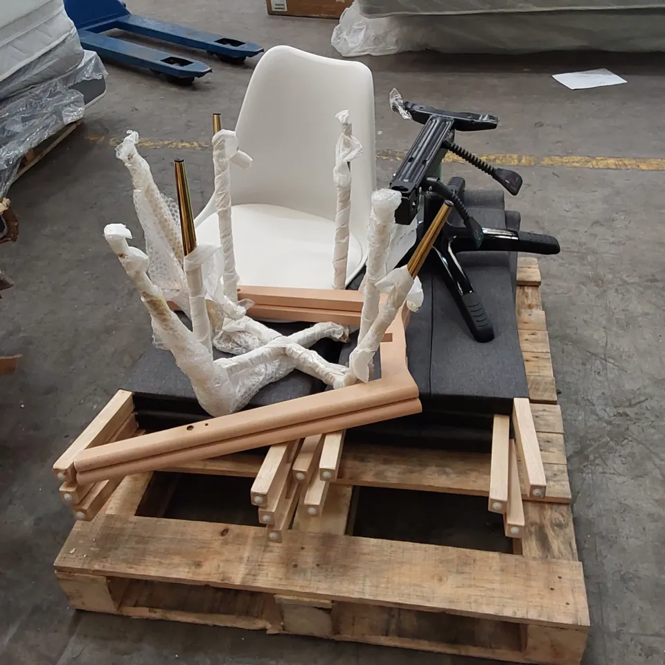 PALLET OF ASSORTED CHAIR PARTS