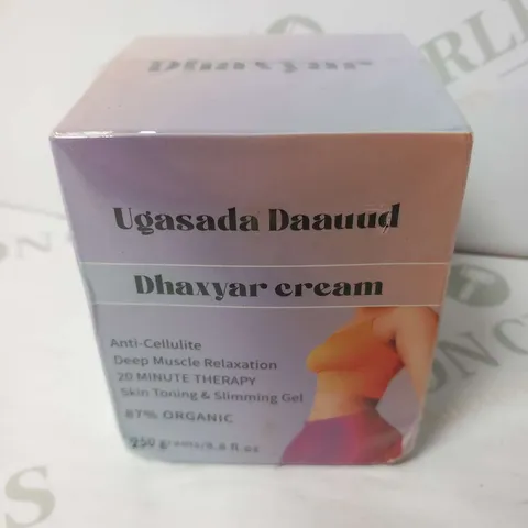 BOXED AND SEALED UGASADA DAAUUD DHAXYAR CREAM 87% ORGANIC 250G