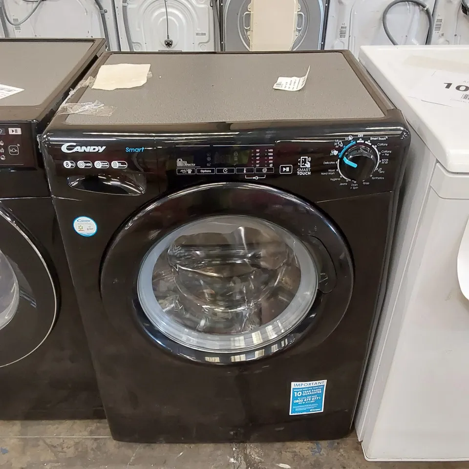 CANDY SMART PRO FREESTANDING 8KG WASHING MACHINE IN BLACK, MODEL: CS148TBBE-80