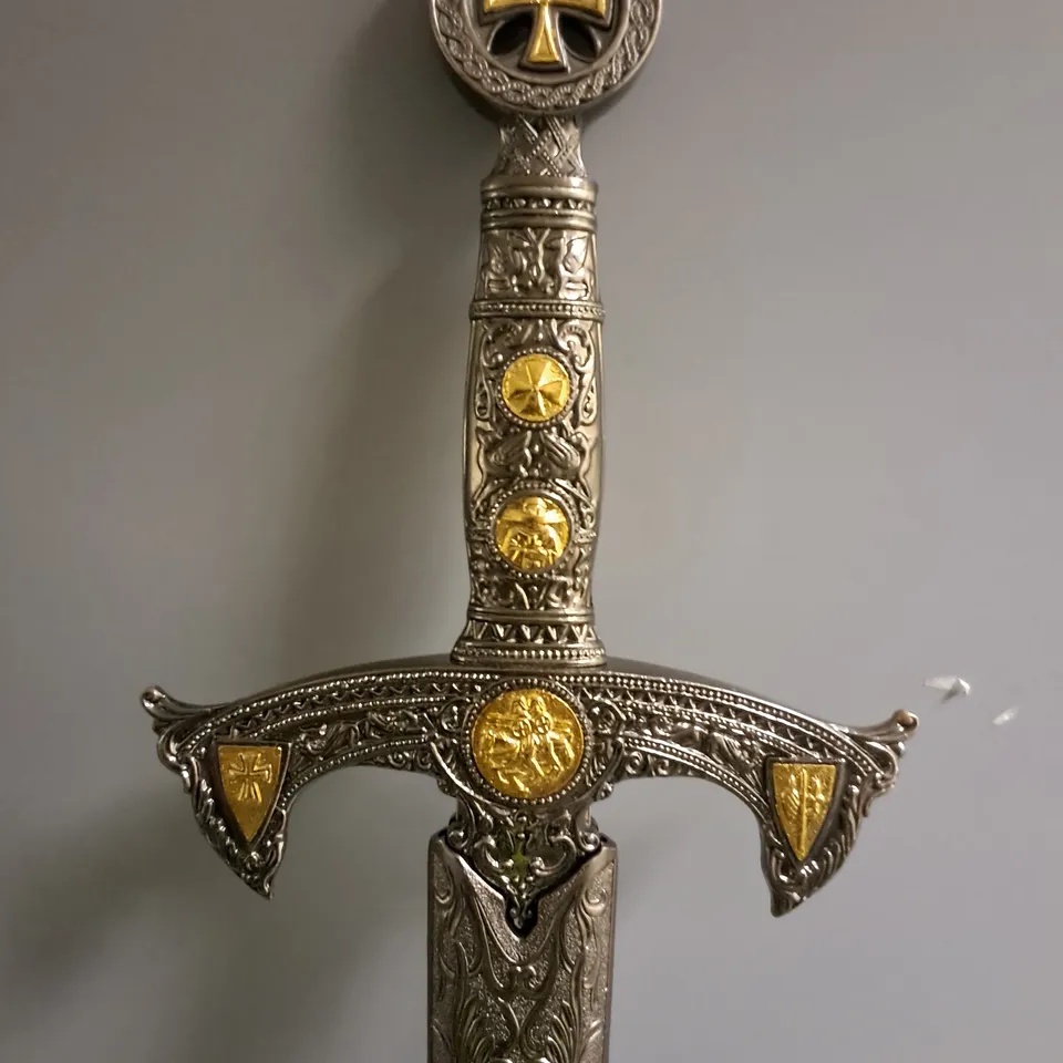 DECORATIVE 40" SHARPENED SWORD WITH SCABBARD