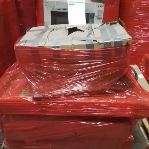 PALLET CONTAINING VARIOUS ASSORTED BOXED HOUSEHOLD ITEMS TO INCLUDE: DIGITAL EXERCISE BOARS, HOME GYM MACHINES AND LOTS MORE UNMARKED BOXED ITEMS 