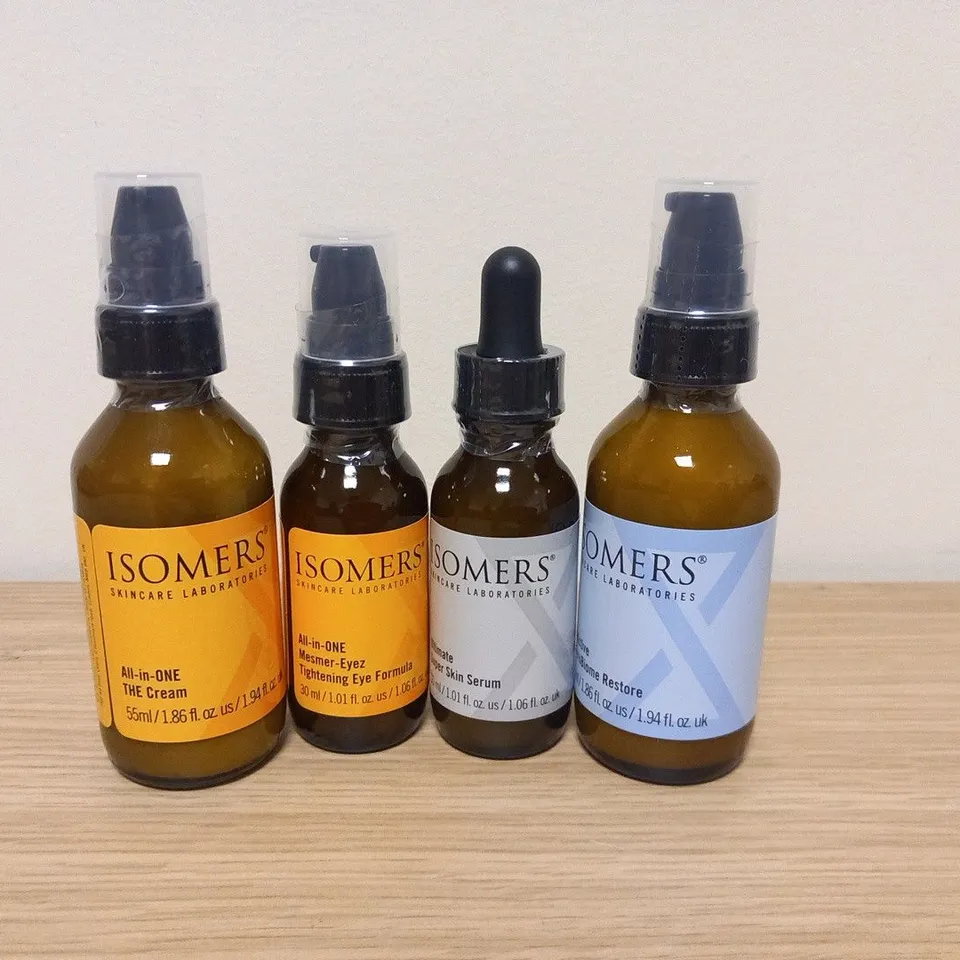 BOXED ISOMERS DE-AGE SUPER SKINCARE 4 PIECE COLLECTION