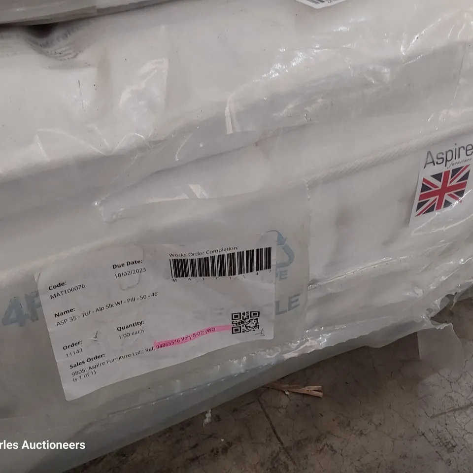 QUALITY BAGGED ASPIRE 4'6" DOUBLE MATTRESS 