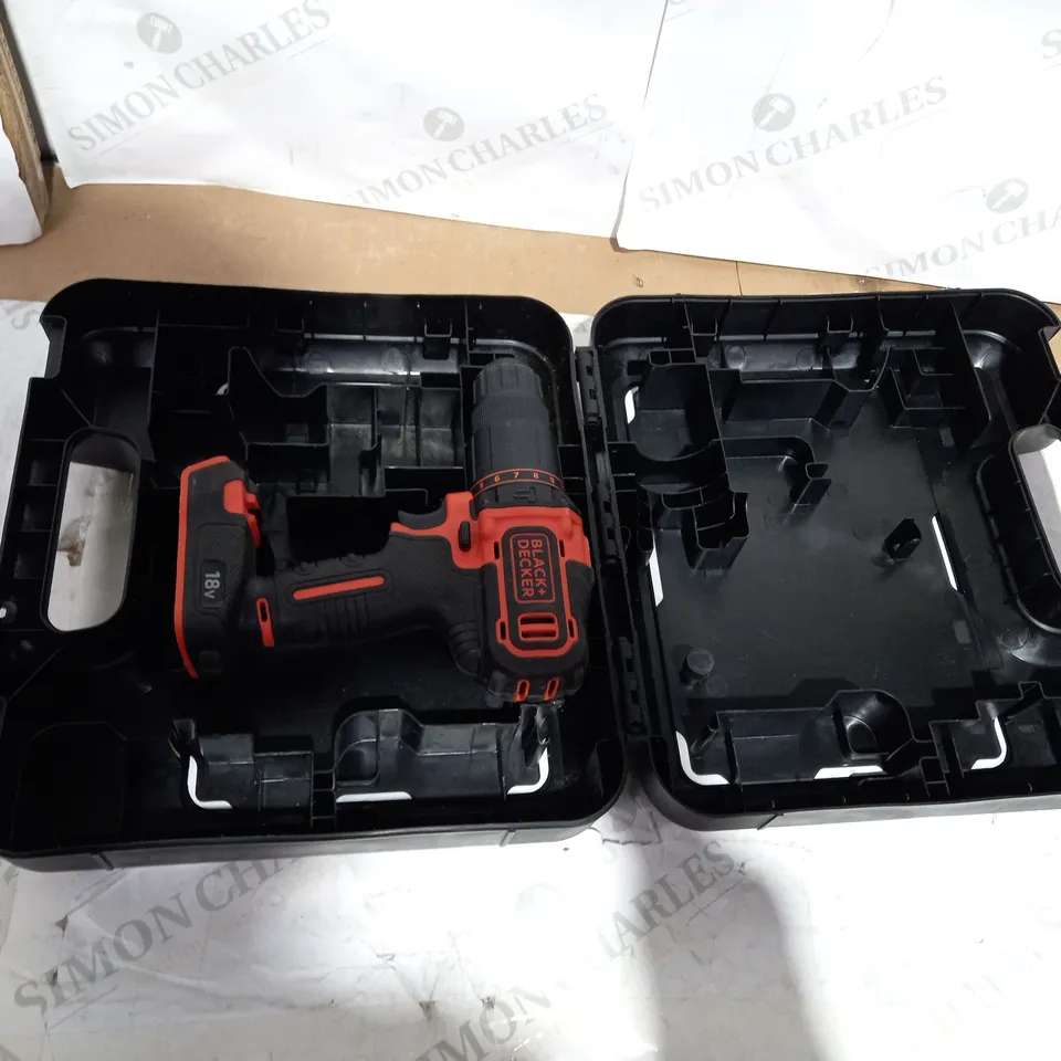 BLACK+DECKER 18 V CORDLESS 2-GEAR COMBI HAMMER DRILL POWER TOOL 