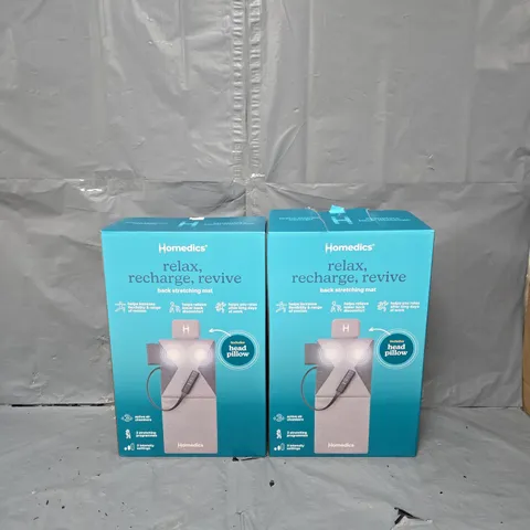 2 BOXED HOMEDICS RELAX, RECHARGE, REVIVE BACK STRETCHING MAT BM-AC98-EB 