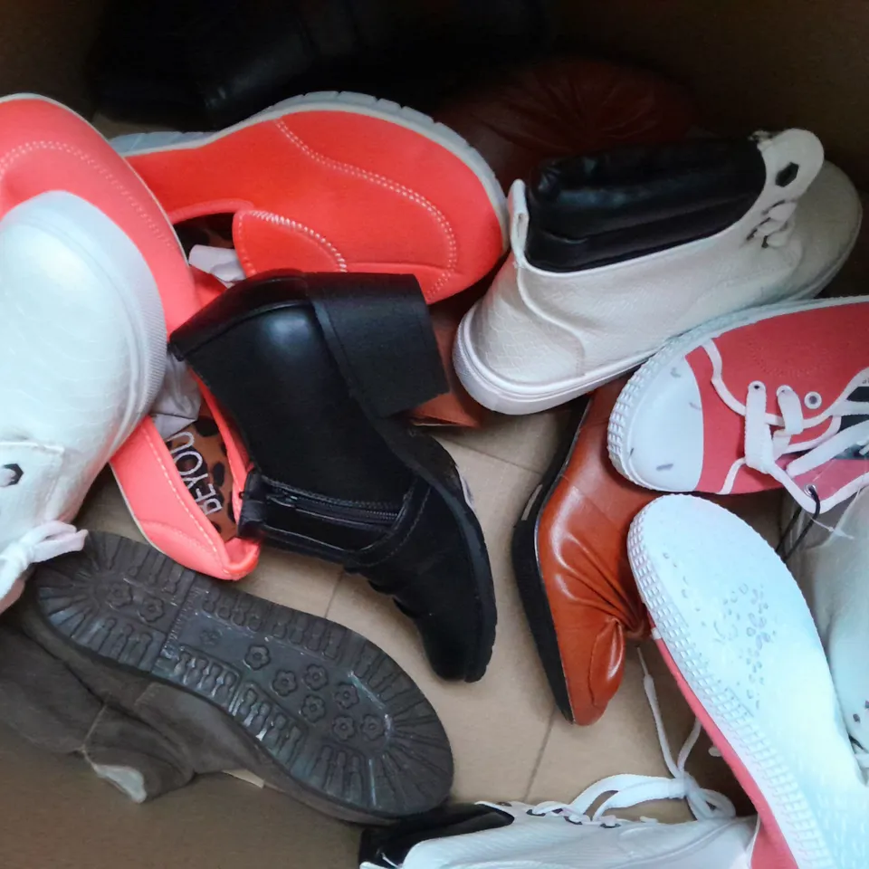 APPROXIMATELY 10 PAIRS OF ASSORTED WOMEN SHOES IN VARIOUS STYLES AND SIZES 
