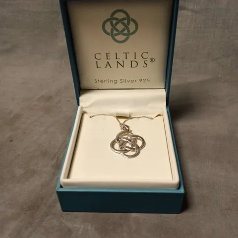 CELTIC LANDS CELTIC KNOT PENDANT IN STERLING SILVER 925 – BOXED