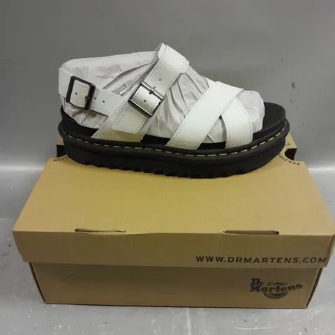 BOXED PAIR OF DR MARTENS VOSS II SANDALS IN WHITE - 6.5