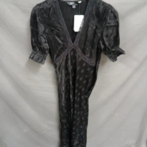 NOBODY'S CHILD BLACK LACE DRESS, UK 10 (EU 38, US 6)