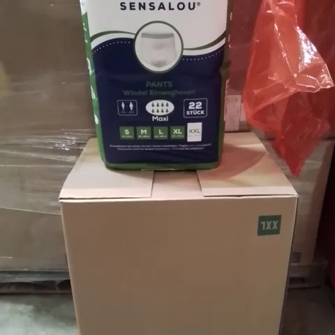 PALLET OF SENSALOU INCONTINENCE PANTS XXL APPROXIMATELY 4 PACKS PER BOX