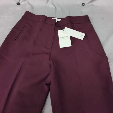 PHASE EIGHT FARA TAPER TROUSERS – BURGUNDY, UK 12