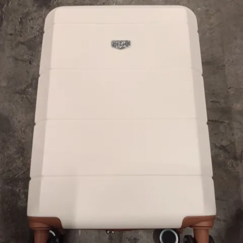 SUITCASE CREAM AND BROWN SMALL