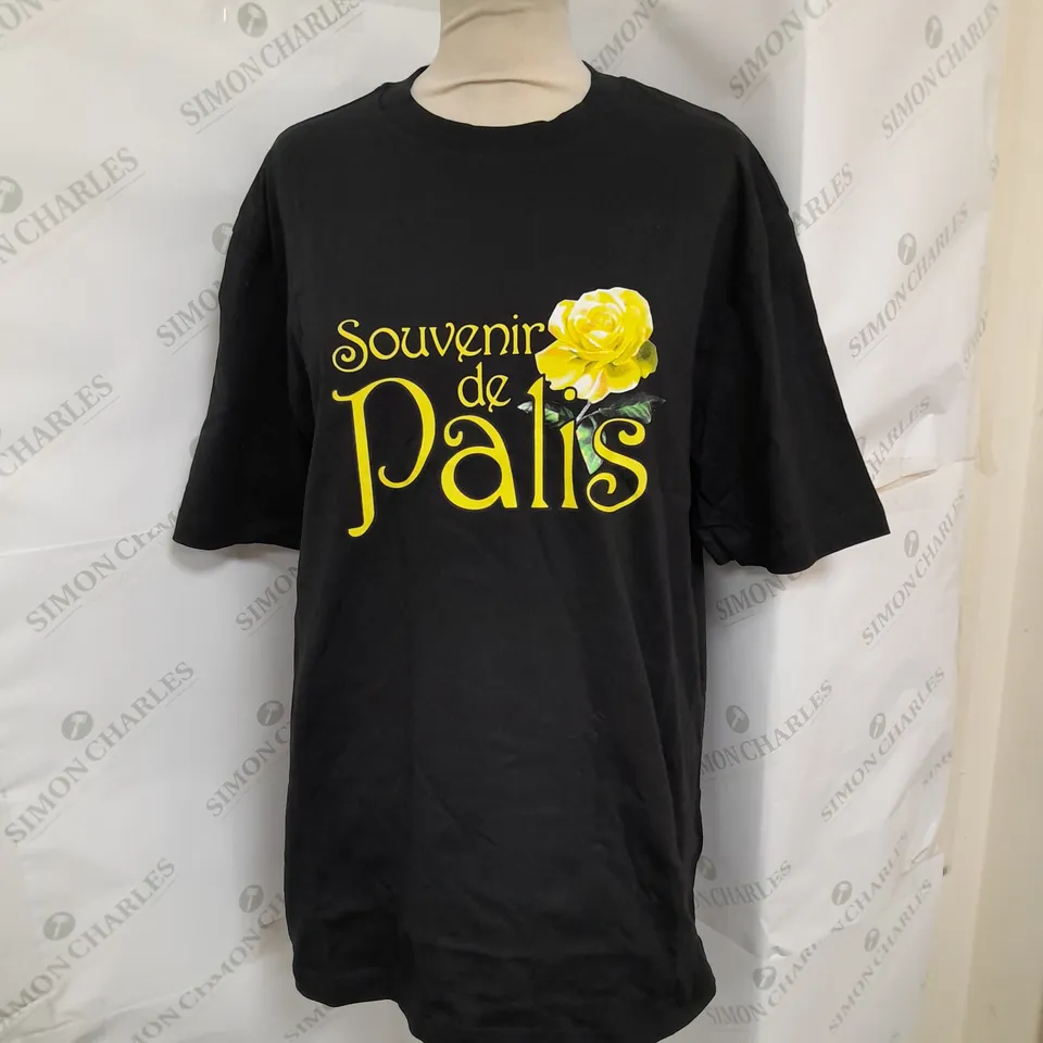 PALAC PRINTED TSHIRT IN BLACK SIZE M