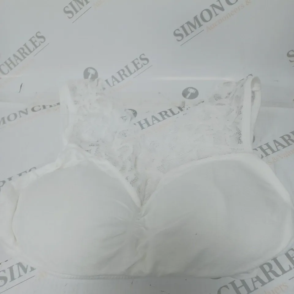 WHITE BRALETTE WITH LACE SIZE L
