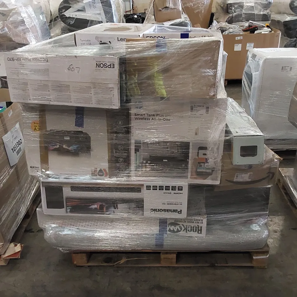 PALLET OF APPROXIMATELY 20 UNPROCESSED RAW RETURN HOUSEHOLD AND ELECTRICAL GOODS TO INCLUDE;