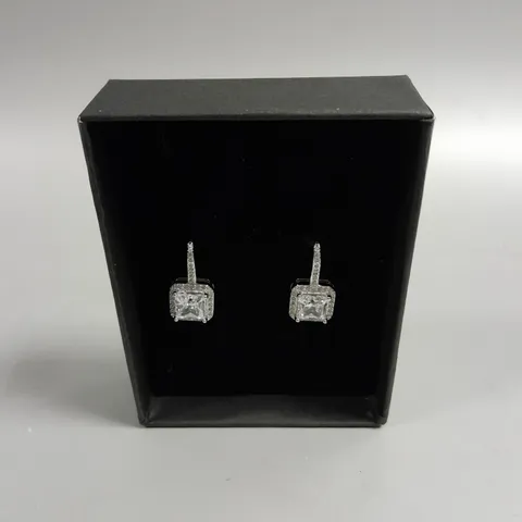 INFINITY DIAMOND JEWELLERY SQUARE PENDANT EARRINGS