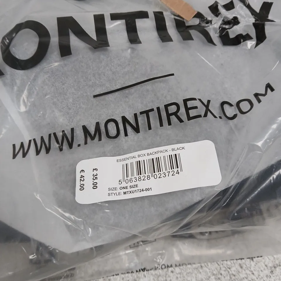 MONTIREX ESSENTIAL BOX BACKPACK – BLACK, ONE SIZE