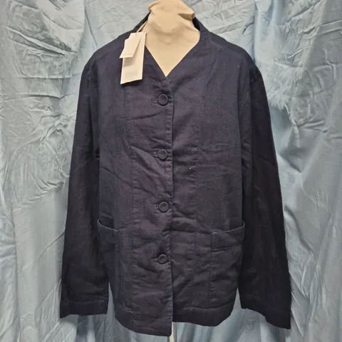 TOAST DOUBLE FACE JAPANESE INDIGO DENIM JACKET IN INDIGO SIZE LARGE