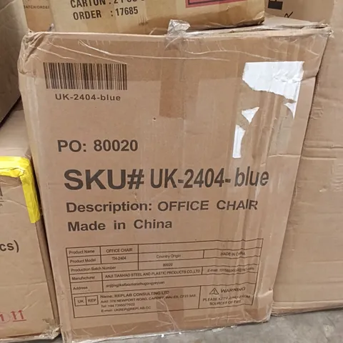 BOXED OFFICE CHAIR - BLUE (1 BOX)
