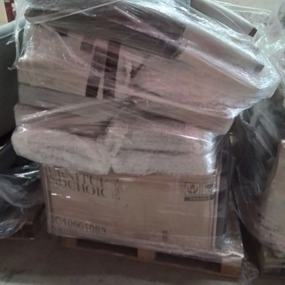 PALLET OF INCOMPLETE FURNITURE PARTS AND PEICES 