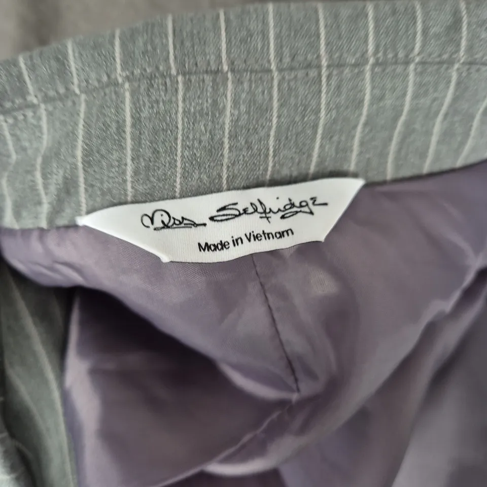 GREY PINSTRIPE BLAZER JACKET – MEN’S, TWO-BUTTON