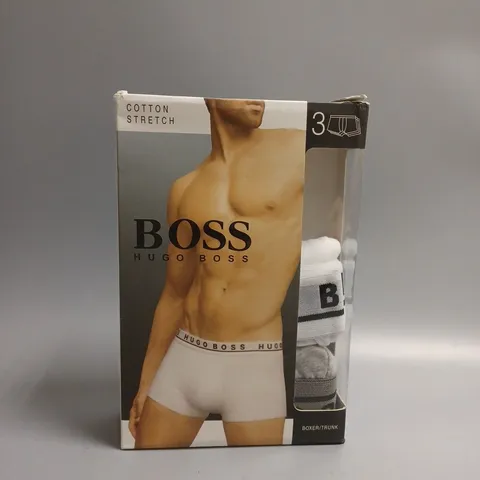 HUGO BOSS MEN'S 2-PACK STRETCH COTTON POUCH TRUNKS / BOXER BRIEFS MEDIUM