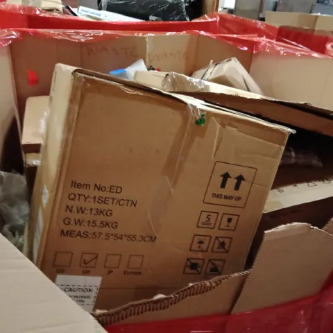 PALLET OF ASSORTED HOUSEHOLD GOODS AND PRODUCTS TO INCLUDE;SMART CAT LITTER BOX, CEILING FAN WITH LIGHT, PHOTO FRAME