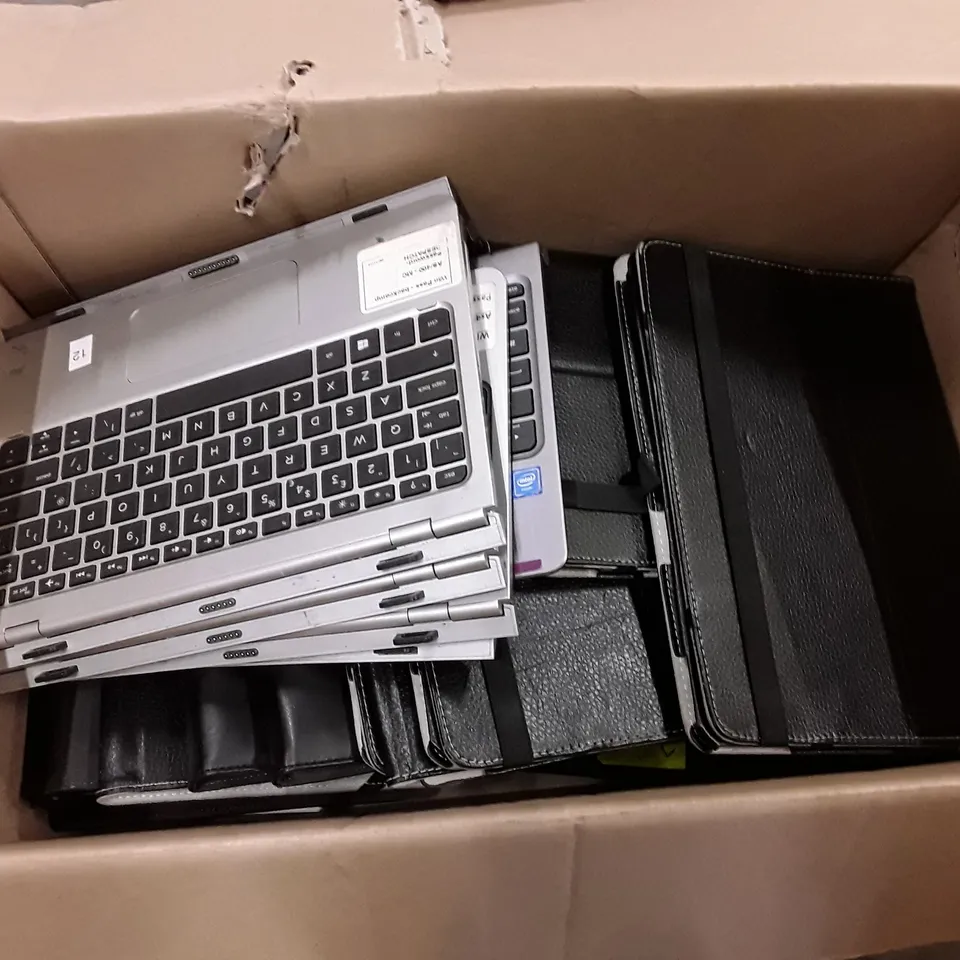 PALLET CONTAINING ASSORTED SATA CABLES, TABLETS CASES & KEYBOARDS, HP 42U 1075MM SIDE PANEL KITS 
