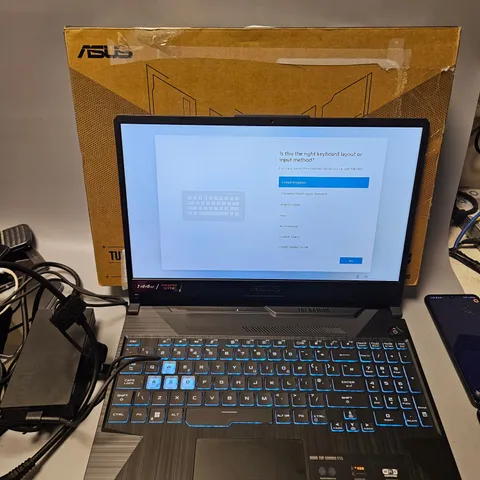 BOXED ASUS TUF 15 GAMING LAPTOP - INTEL CORE I5-1140H CPU, 8GB RAM, 512GB SSD, NVIDIA GEFORCE RTX 2050 GPU
