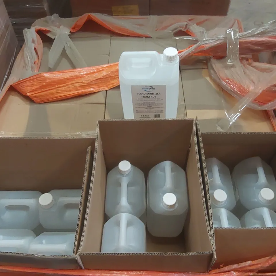 PALLET CONTAINING APPROXIMATELY 70x 5L STRONGHOLD HAND SANITIZER FOAM RUB