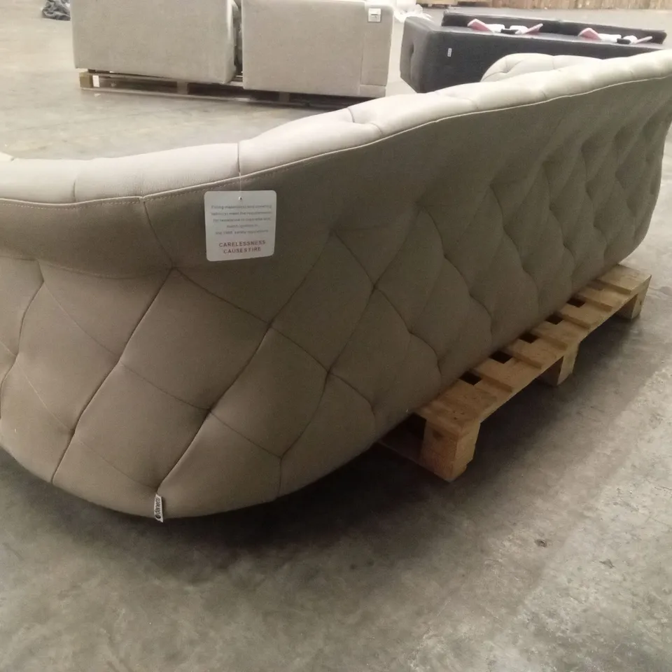 DANETTI LUXE NATURAL LEATHER 3 SEATER SOFA RRP £2799