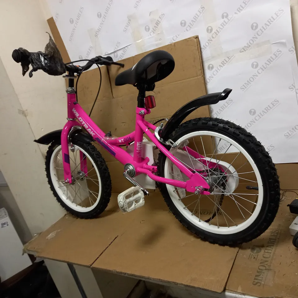 WILDTRAK GIRLS WT006 10.5X16 SGL PINK BIKE, 16 INCH WHEEL