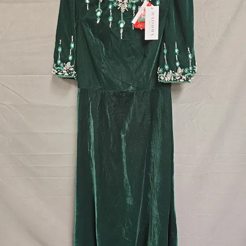 RAISHMA ELVIRA FREEN DRESS IN GREEN - UK10