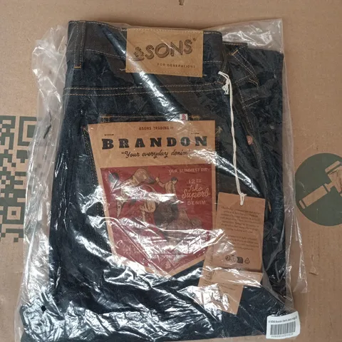 BAGGED & SONS BRANDON DENIM JEANS IN INDIGO SIZE 32