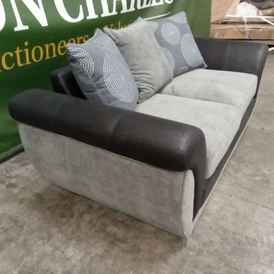 DANUBE FABRIC/FAUX LEATHER SOFA BED RRP £699