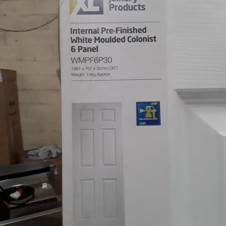 XL JOINERY INTERNAL PRE-FINISHED WHITE MOULDED COLONIST 6 PANEL DOOR 1981×762×35MM