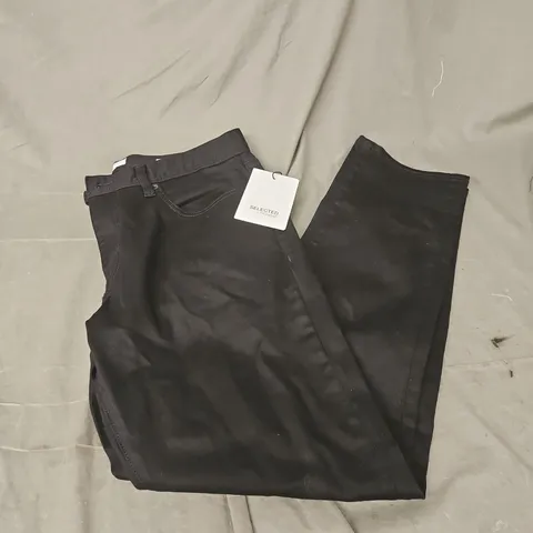 SELECTED HOMME SLIM LEON JEANS IN BLACK SIZE W36 L32
