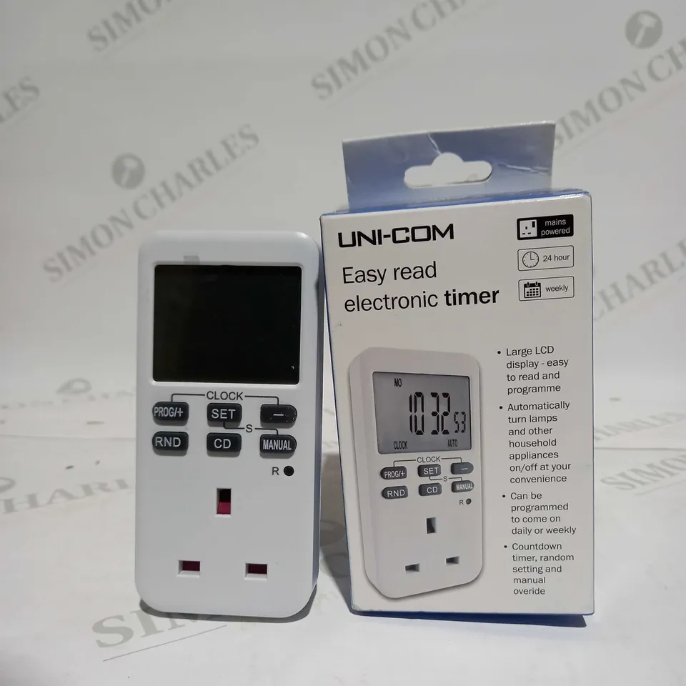 UNI-COM EASY READ DIGITAL ELECTRONIC TIMER SOCKET