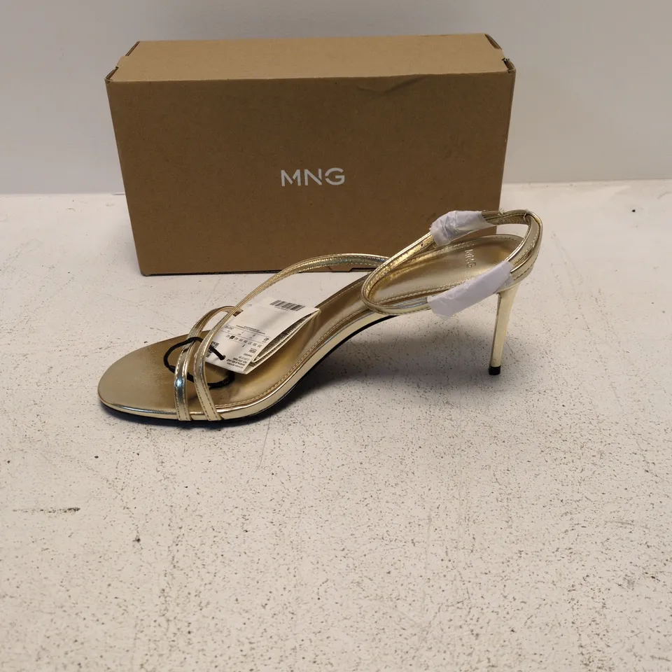 Mango MNG Women's Gold Metallic Strappy Sandals – UK8 (EU41)